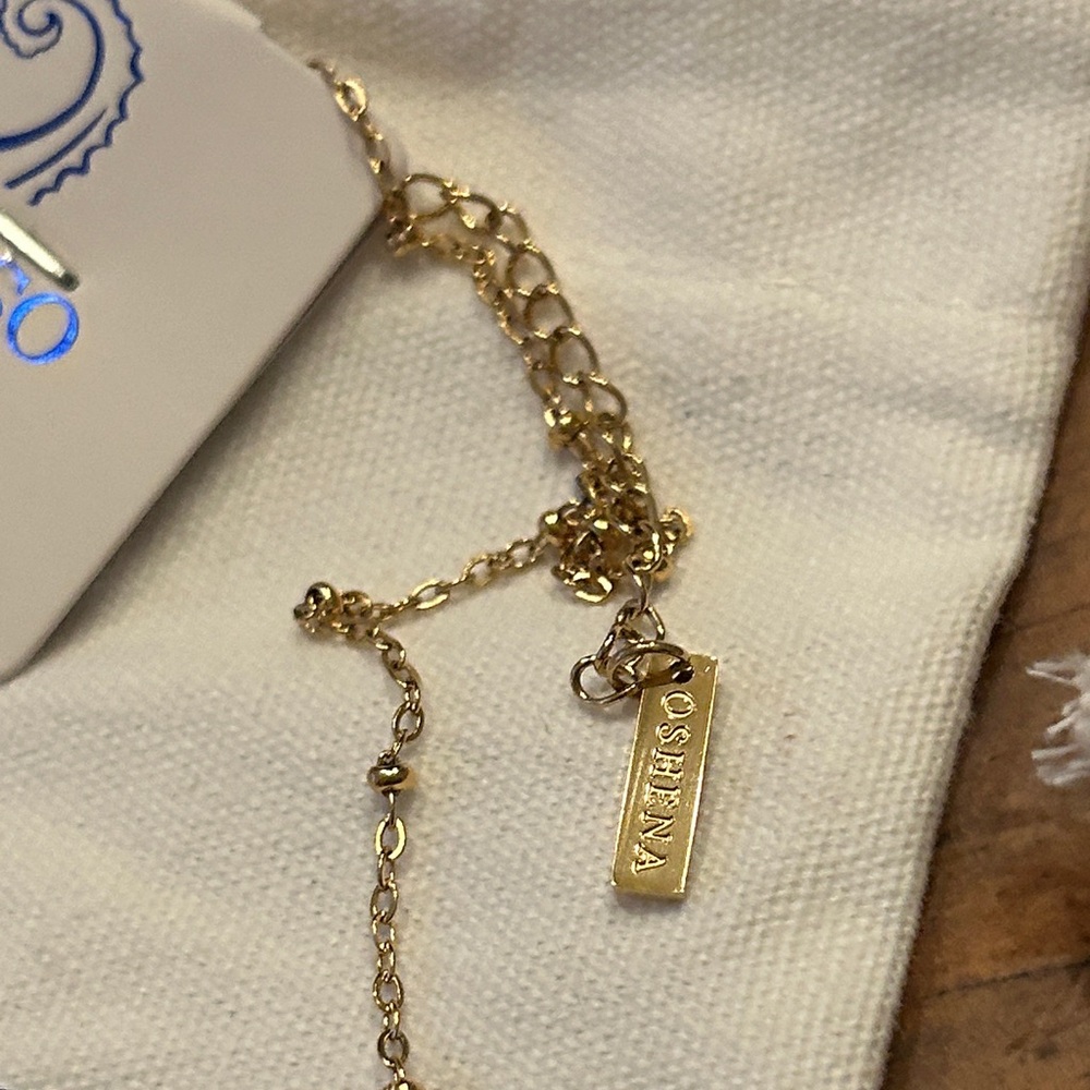 Oshena Designer Beachwear dainty Gold Cherry‎ CZ Pendant Necklace New Release! - Picture 5 of 5